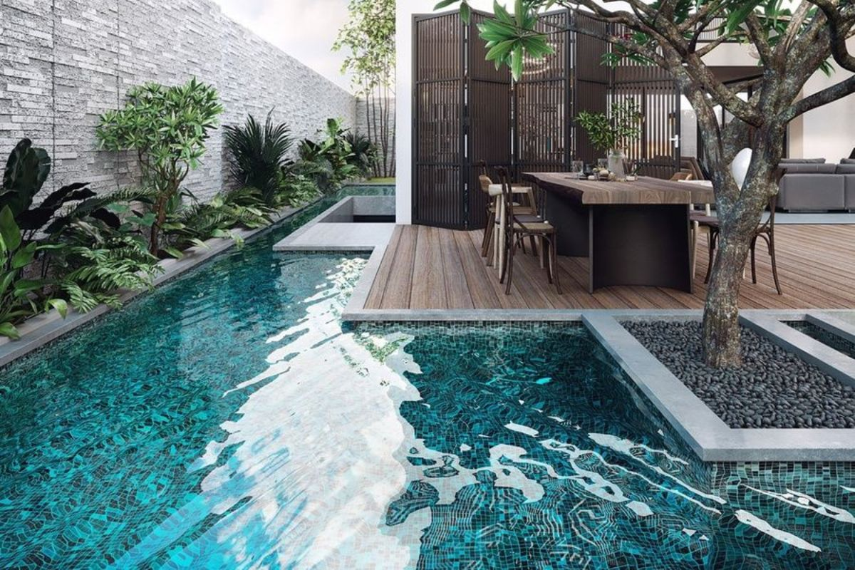 vật liệu xây dựng bể bơi mini