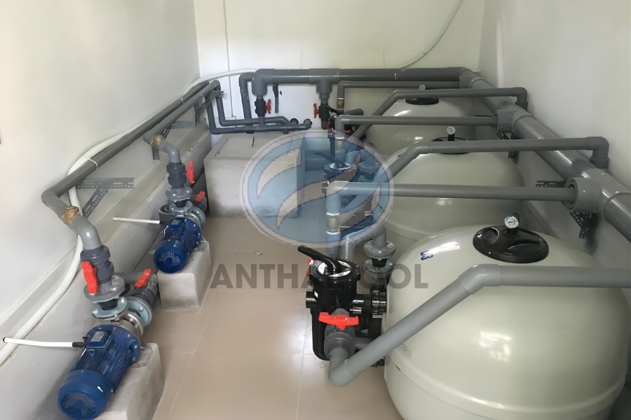 Phòng máy thiết bị bể bơi
