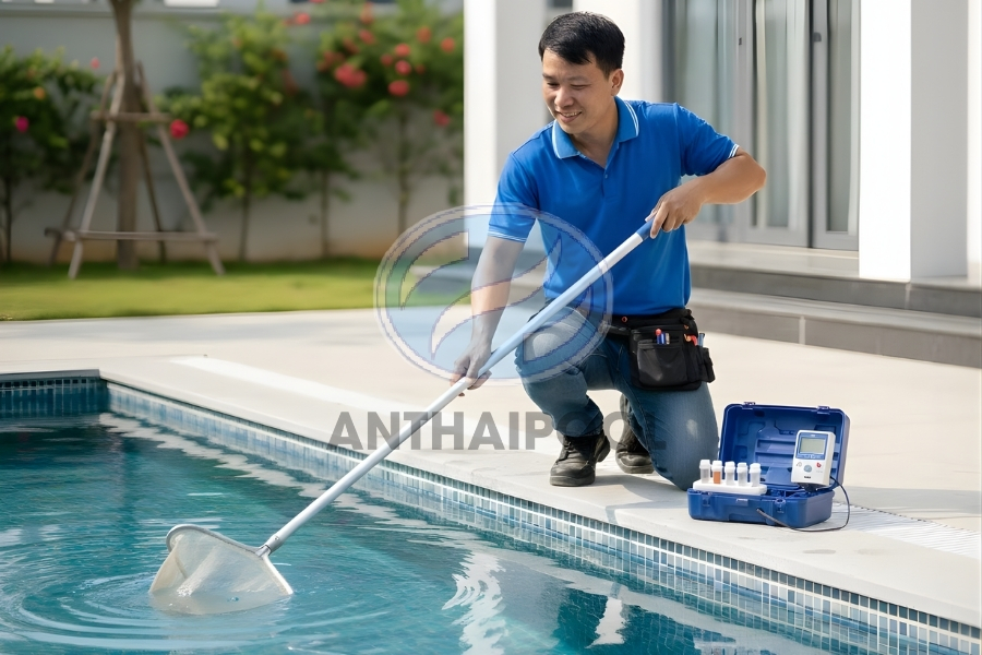 Hỗ trợ xử lý nước bể bơi
